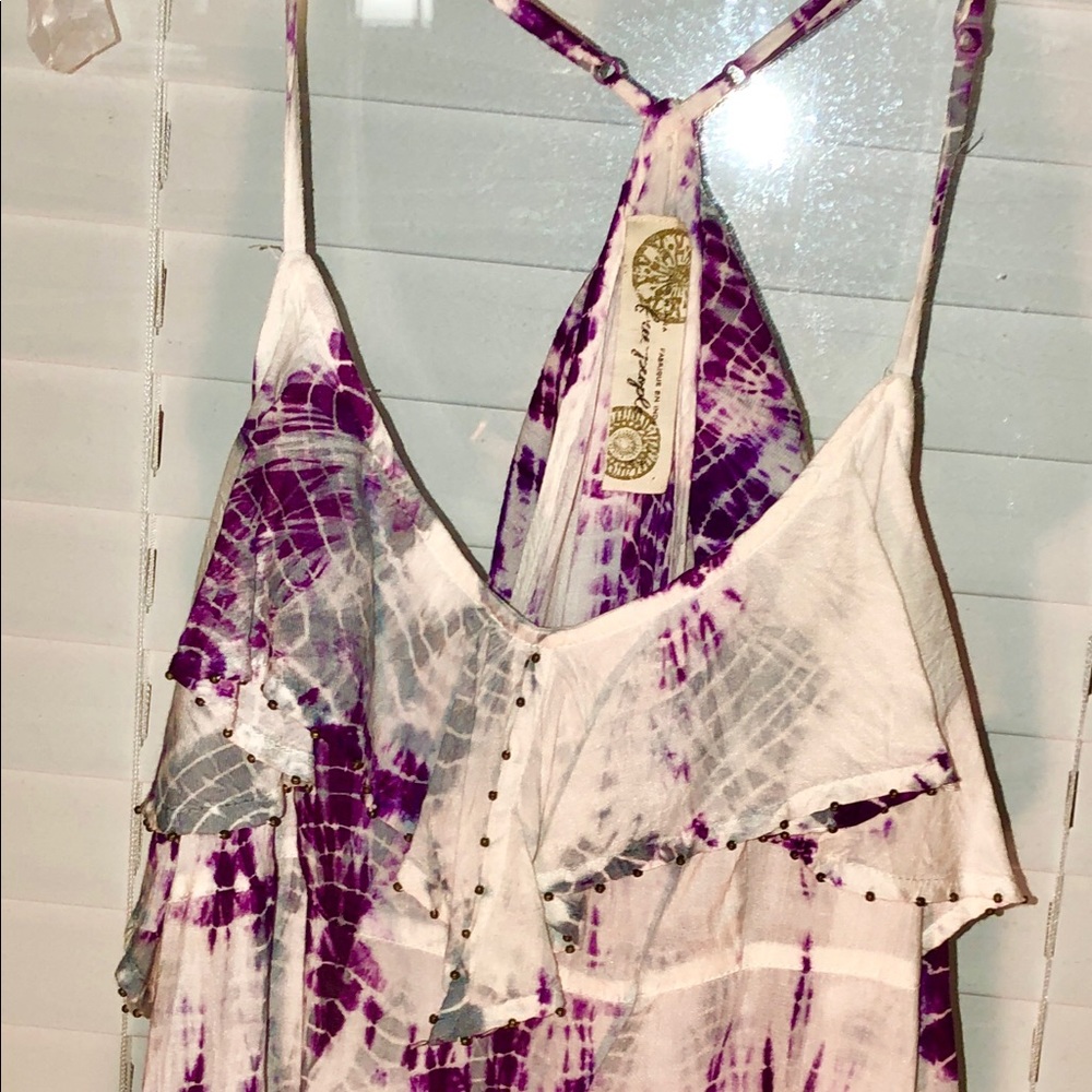 Free people purple and white adorable tank top szS